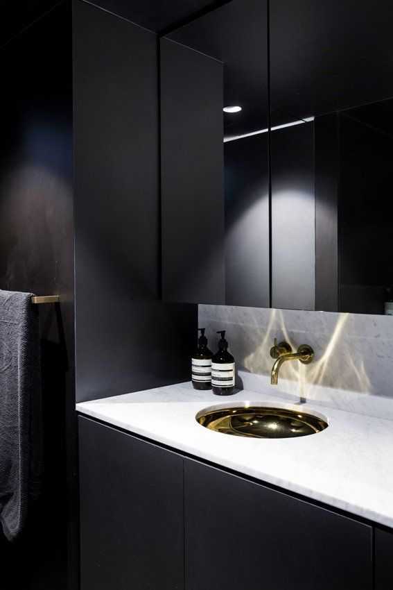 Finch Joinery Custom Kitchen Project Black and Brass