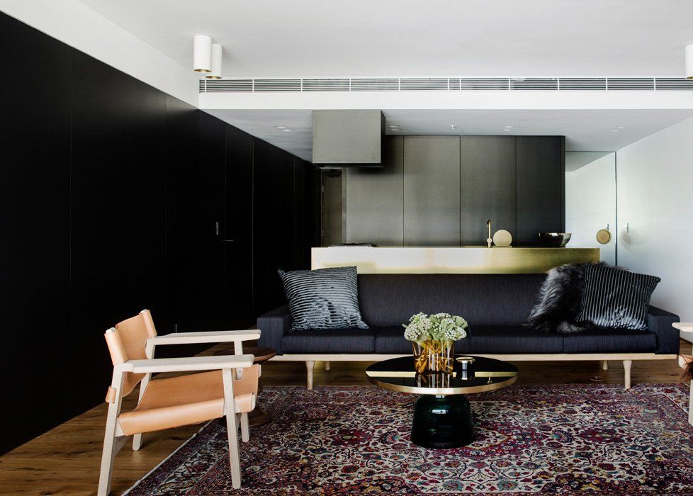 Finch Joinery Custom Kitchen Project Black and Brass