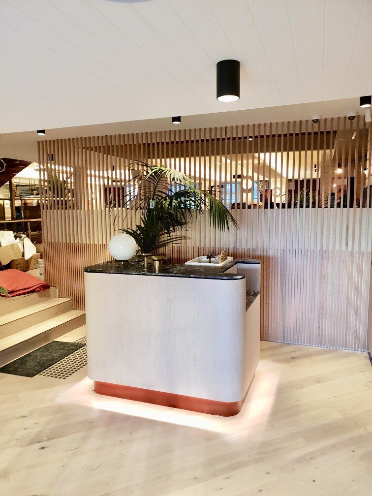 The Alcott, Reception Counter, Finch Projects