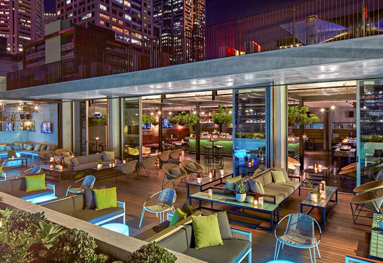 Rooftop Bar at QT Melbourne, Finch Projects, Finch Joinery, Bar Fit outs, Bars, Joinery, Shopfitting, joiners