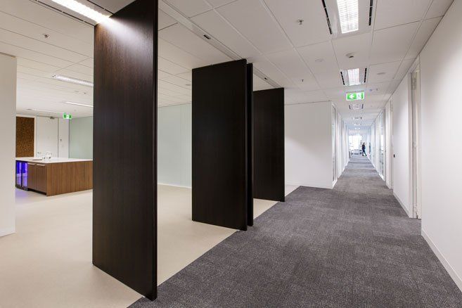 Joinery Pivot Doors, Commercial Fit Out, Finch Projects
