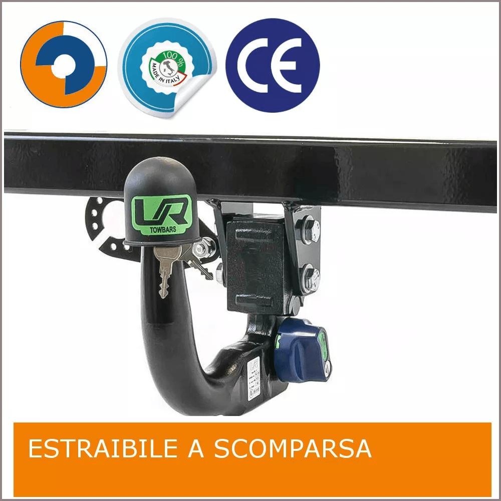 Gancio estraibile a scomparsa