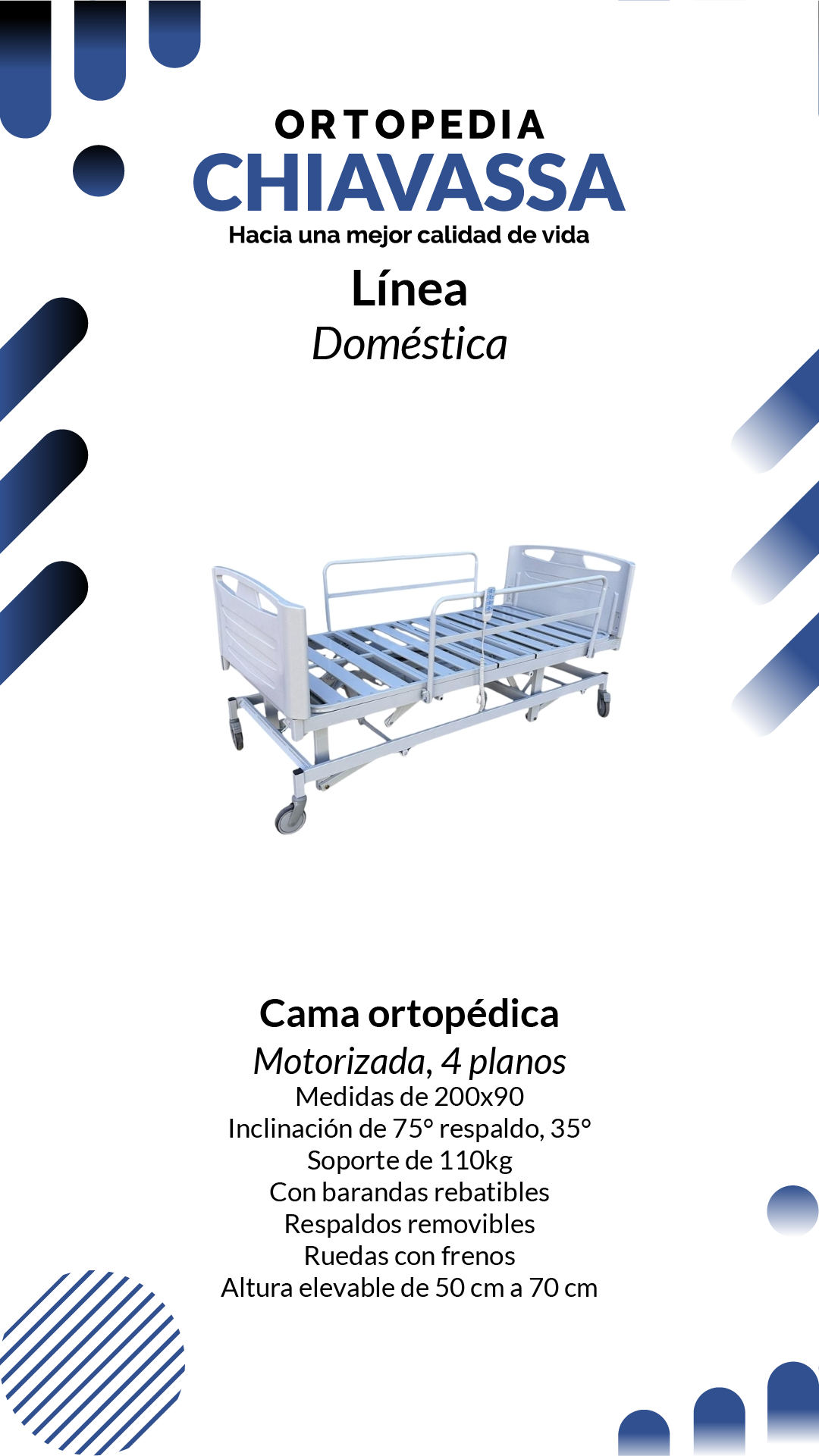 cama ortopedica motorizada