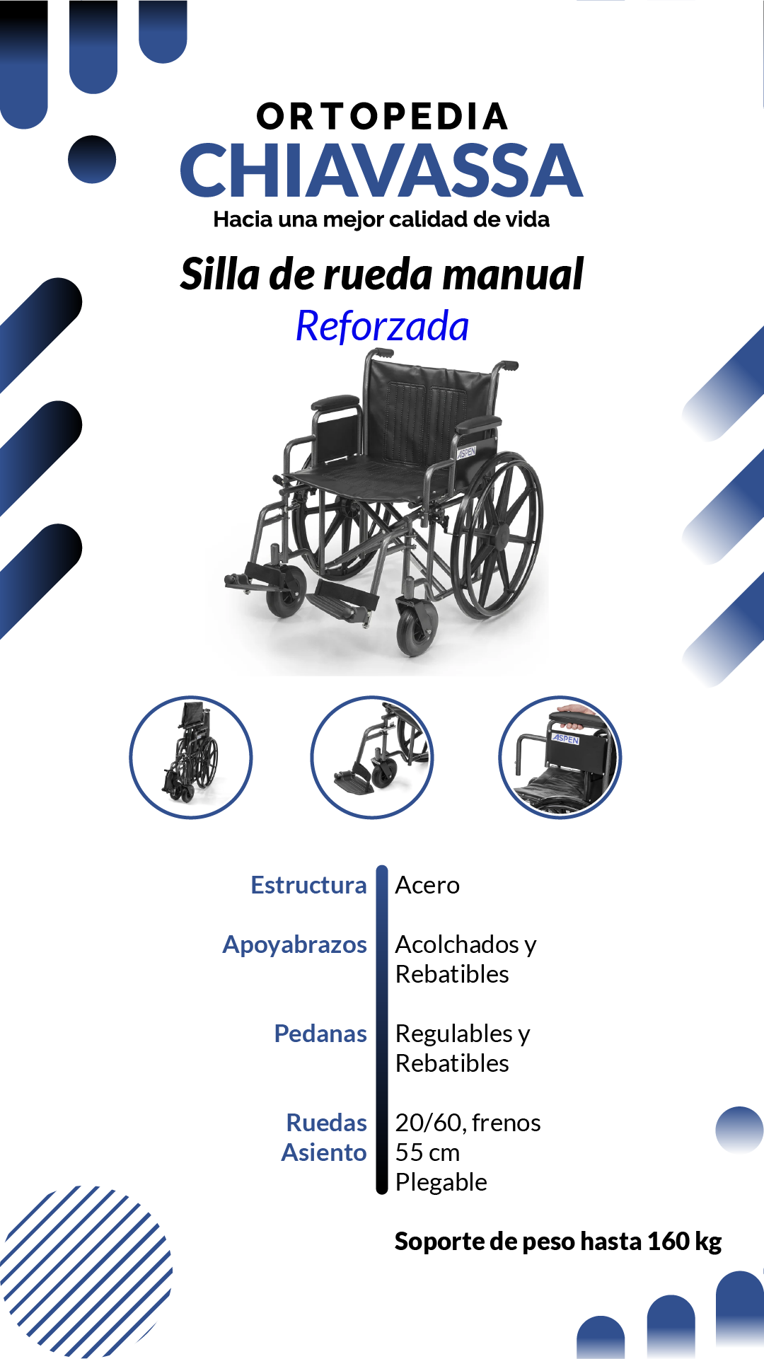 silla de rueda reforzada