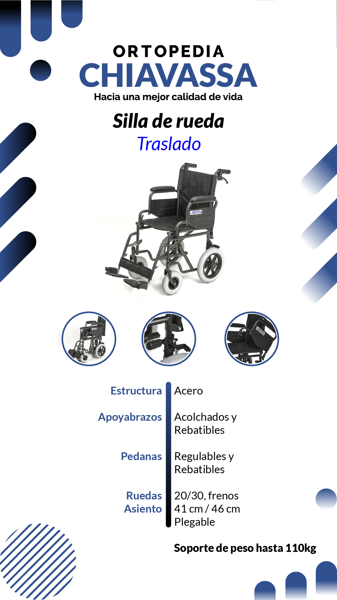 silla de rueda de paseo
