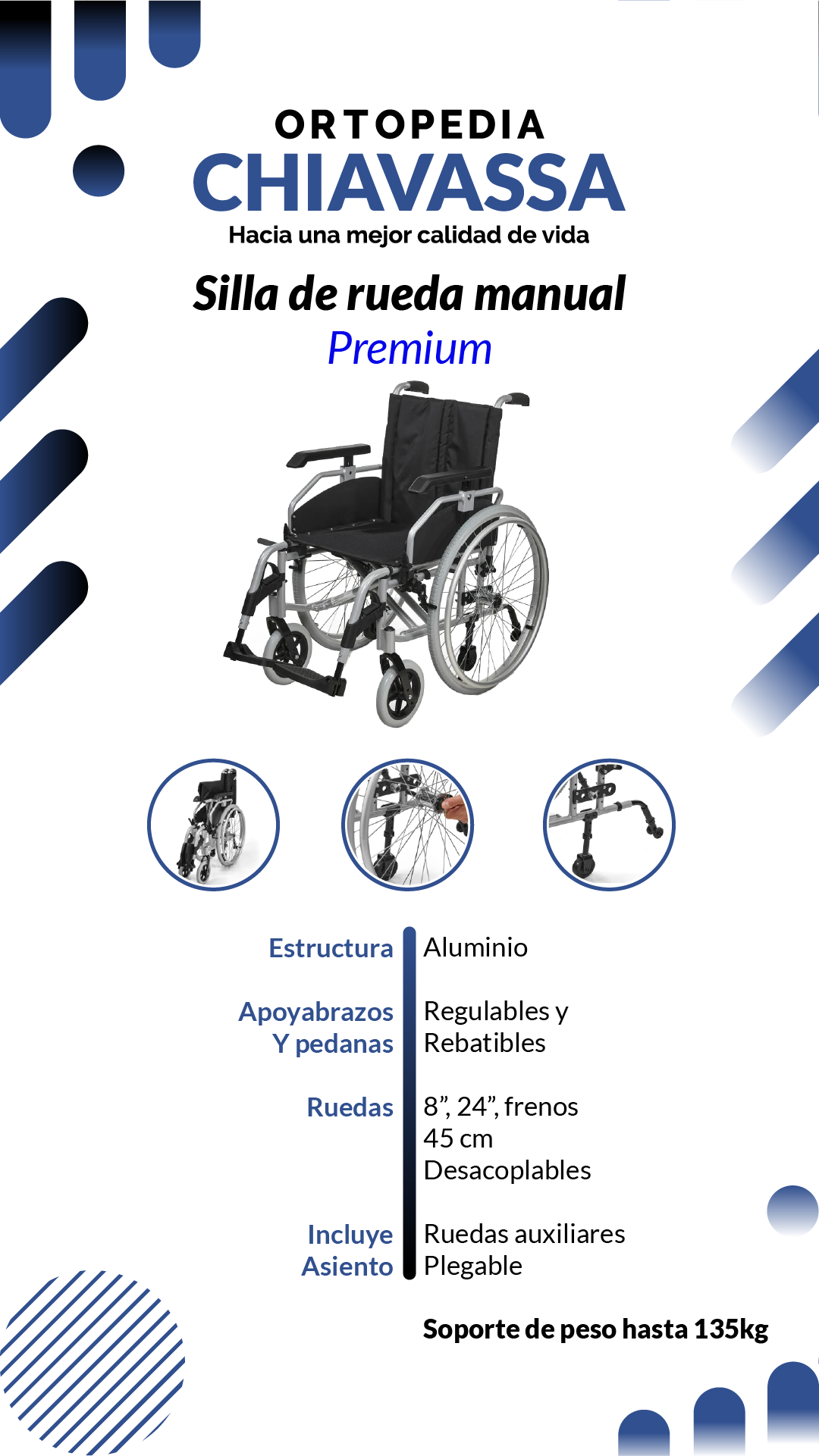 silla de rueda premium
