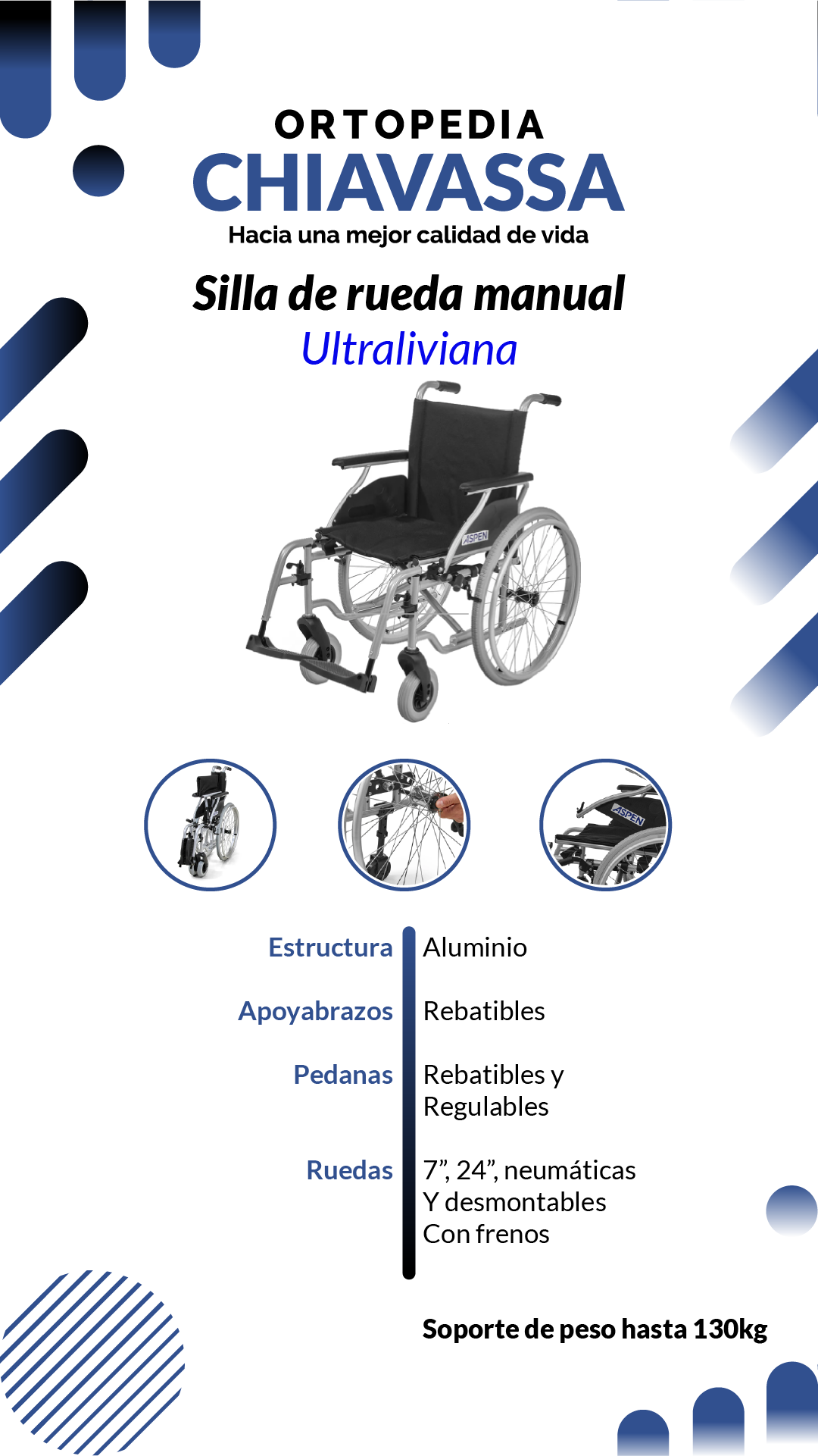 silla de rueda aluminio