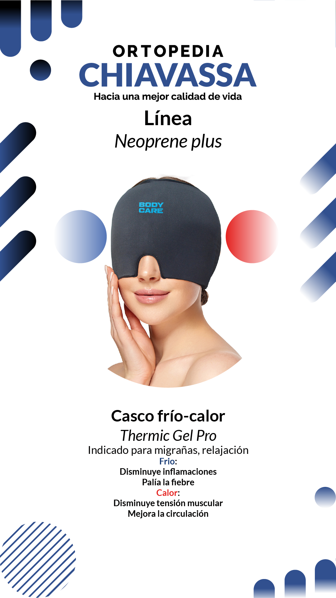 casco gel frio calor