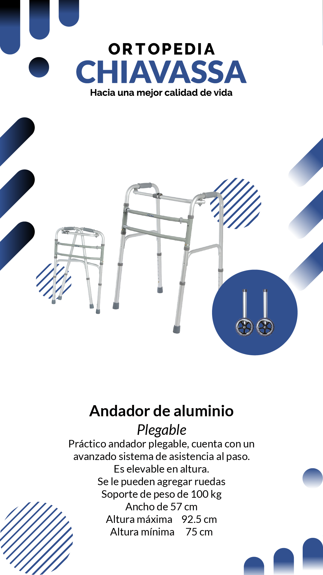 andador de aluminio