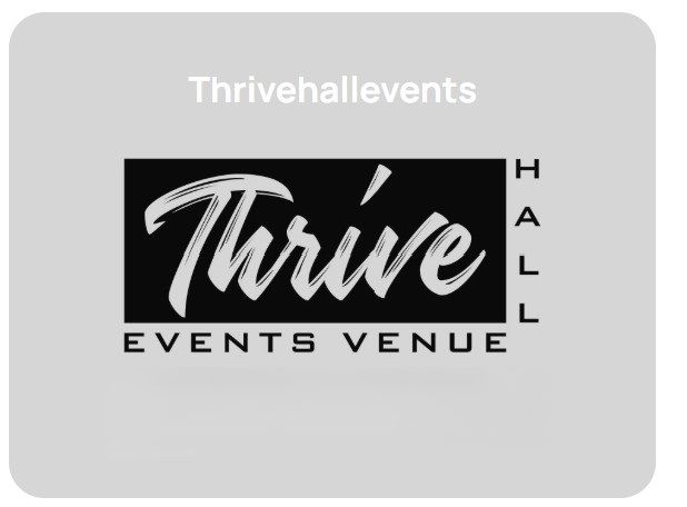 Thrive Hall Events logo with a