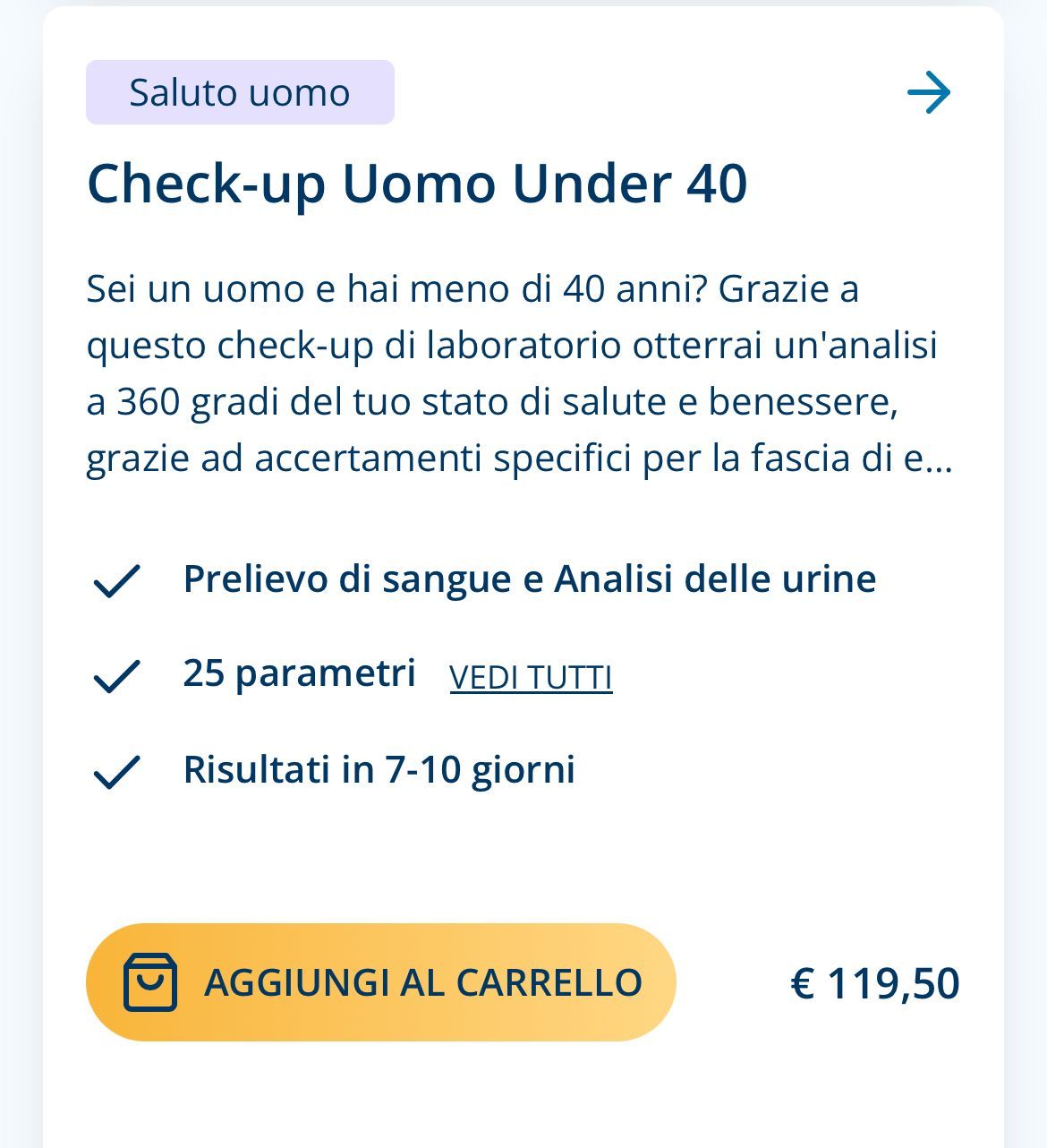 check up uomo under 40
