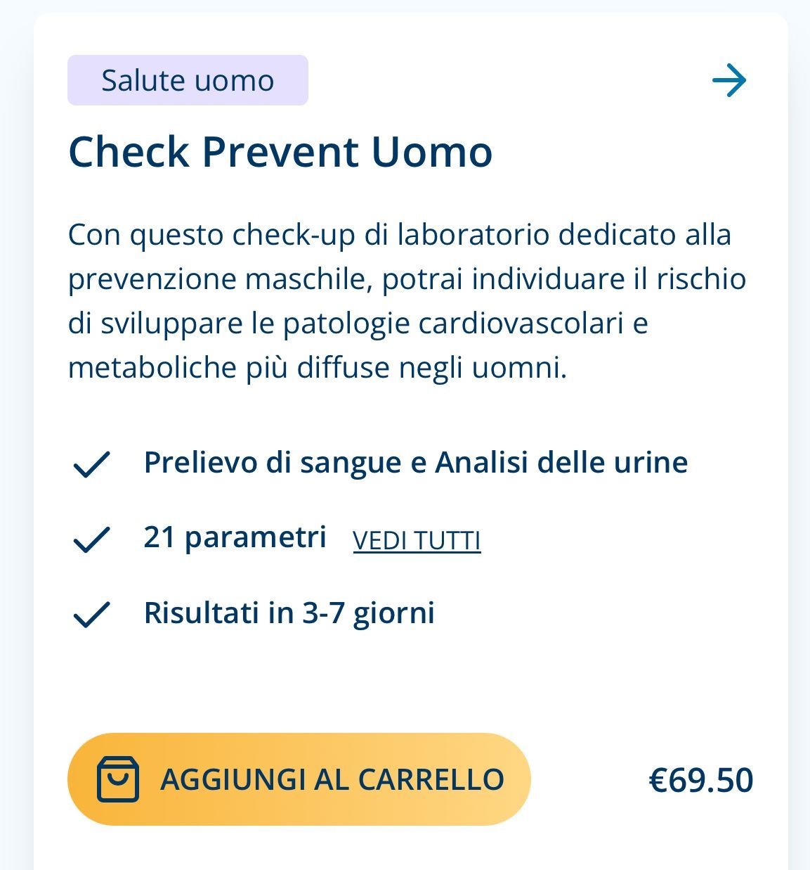 check up prevenzione uomo