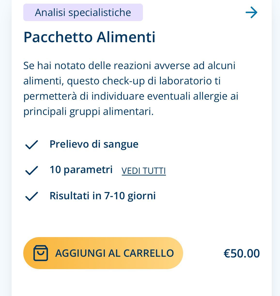 pacchetto alimenti