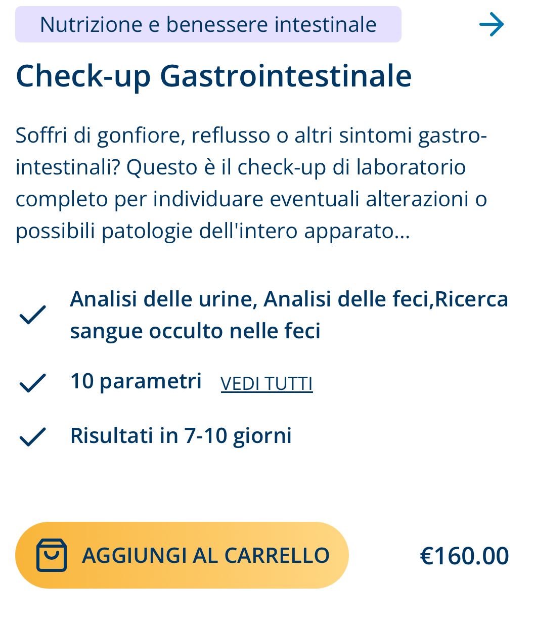 check up gastrointestinale