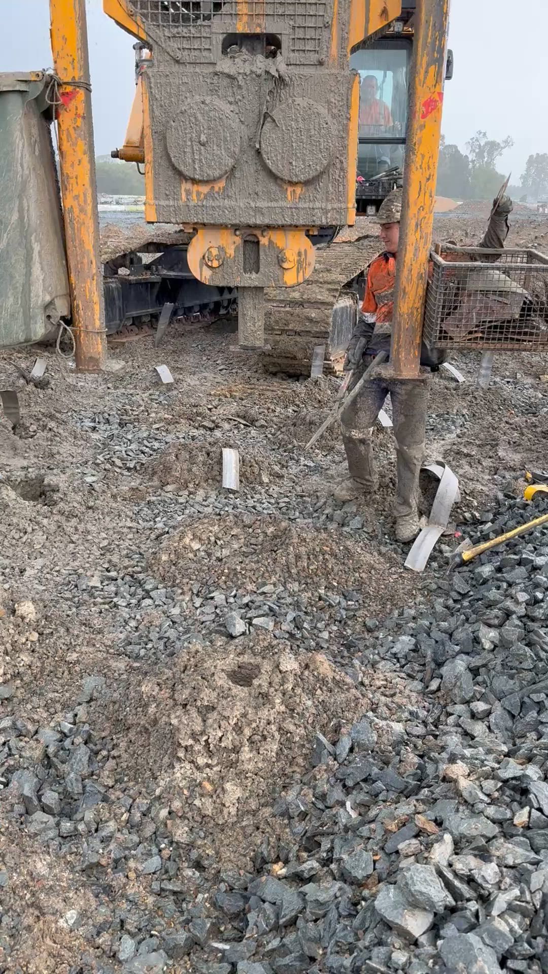 A wick drain working on a job site— North Coast Drilling & Wicks in Bangalow, NSW