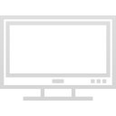 A flat-screen computer monitor icon in a simple, light-gray line style.
