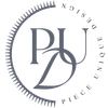 Logo monogramme avec lettres DJP stylisées en gris, entouré d'une bordure circulaire en dents de scie et d'un texte incurvé.