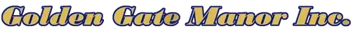 Golden Gate Manor Inc. logo in an ornate, outlined font with a gold-colored fill.