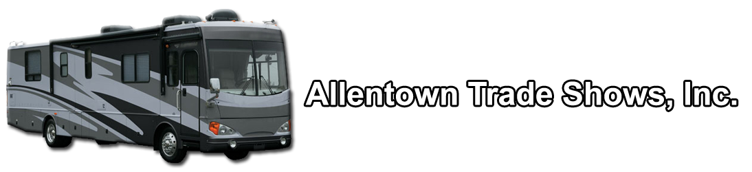 The logo for allentown trade shows inc. shows a rv