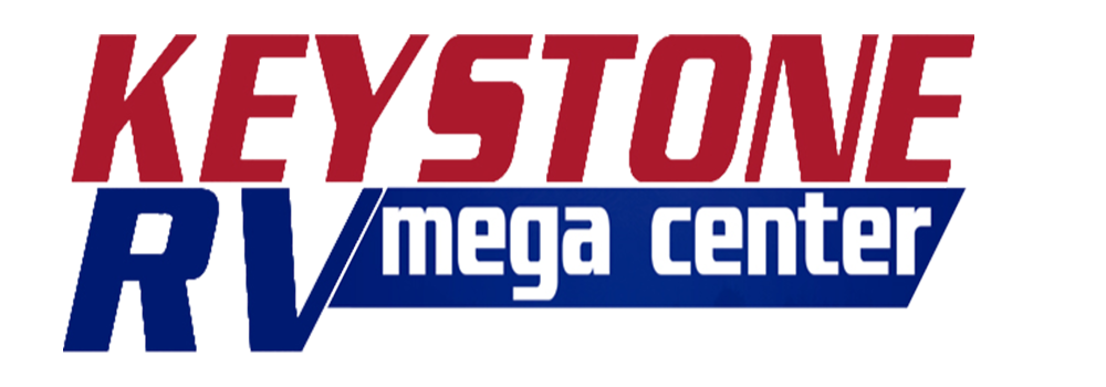Keystone rv mega center logo on a white background