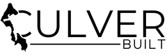 A black and white logo for a company called culver built.