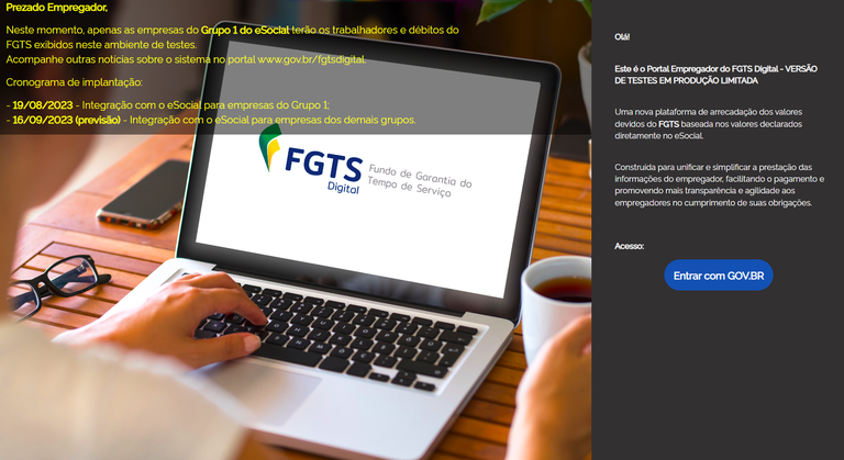 Liberado ambiente de testes do FGTS Digital