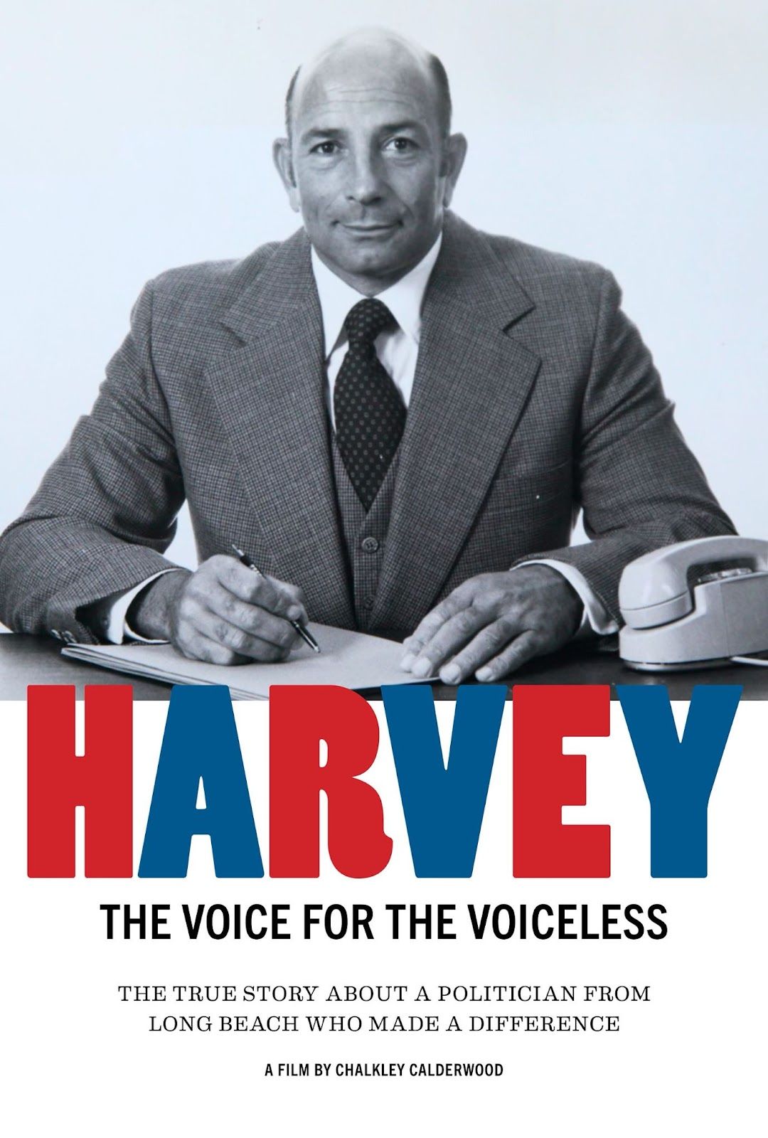 A book titled harvey the voice for the voiceless