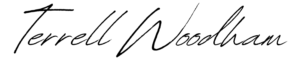 terrell woodham signature