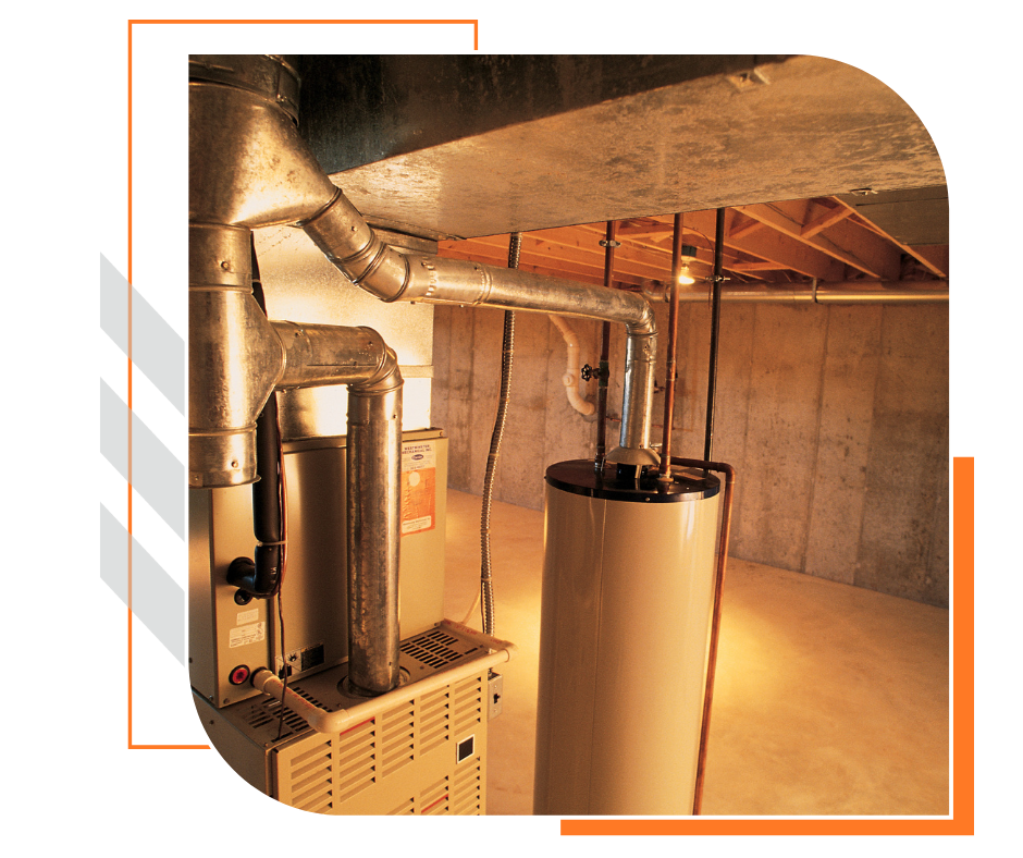 basement water heater design graphic