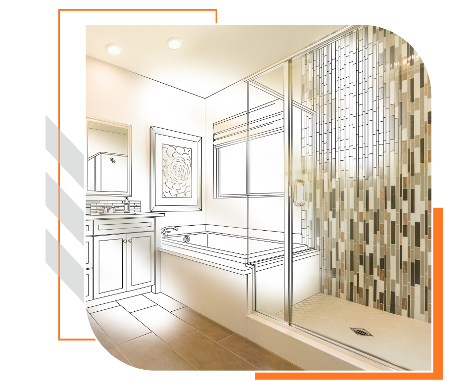 bathroom remodel rendering design graphic