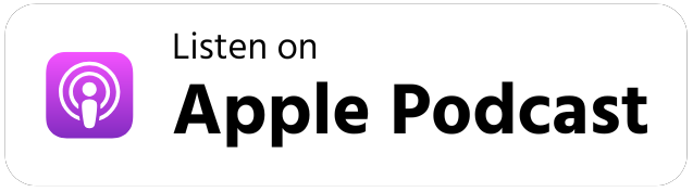Listen on Apple Podcast button with a purple podcast icon.