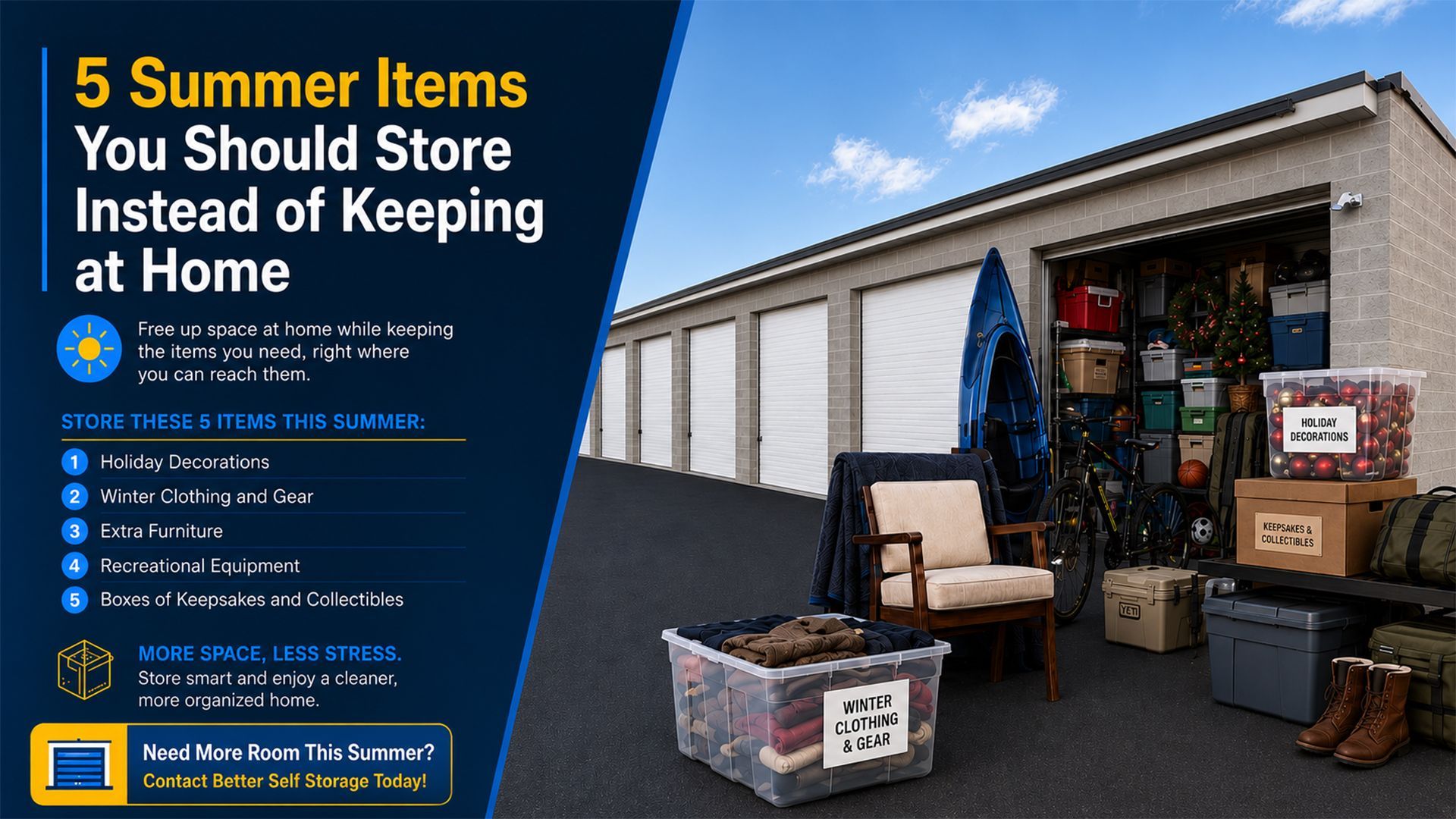 5 Summer Items You Should Store Instead of Keeping at Home