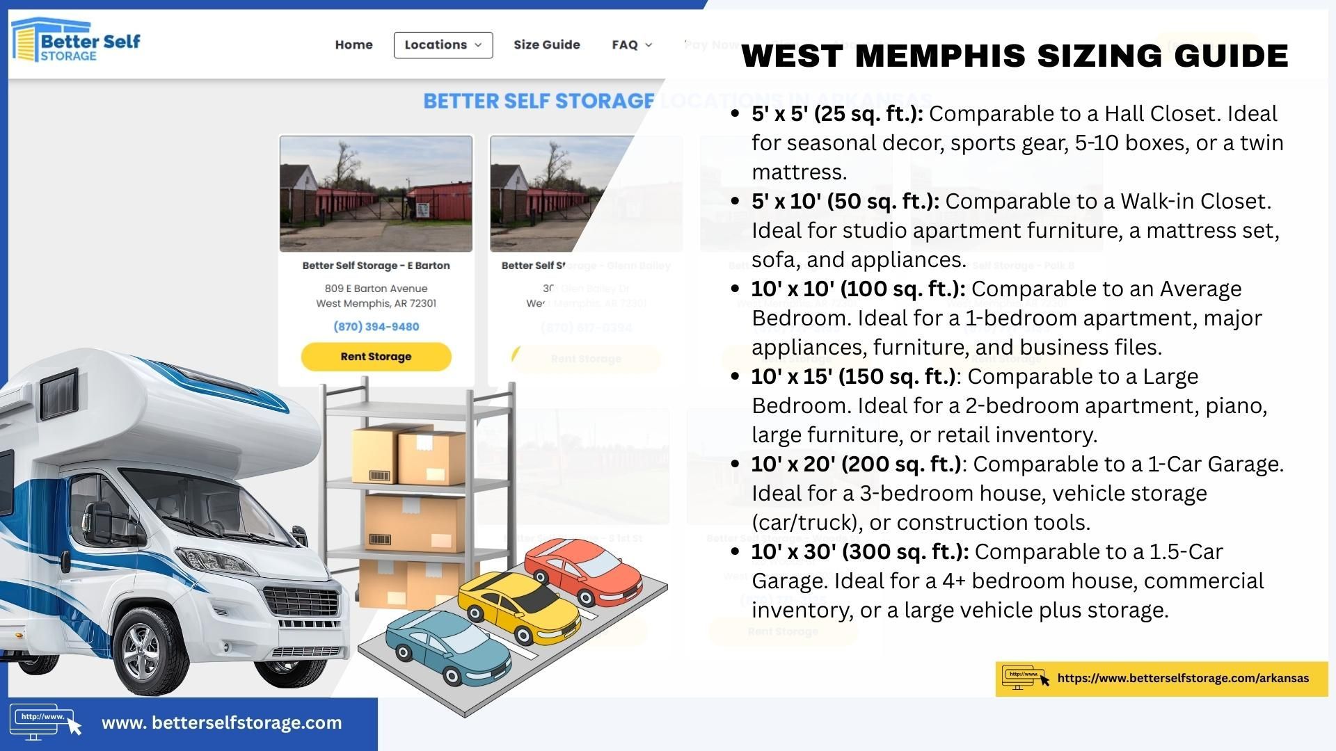 Which Storage Unit Size Is Right for You in West Memphis AR