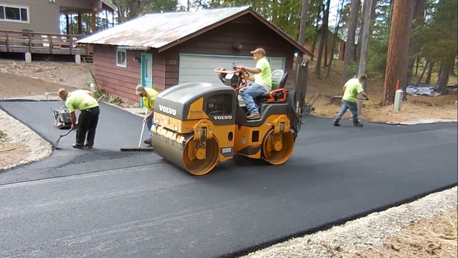 paving and working on a parking lot in St. Louis MO