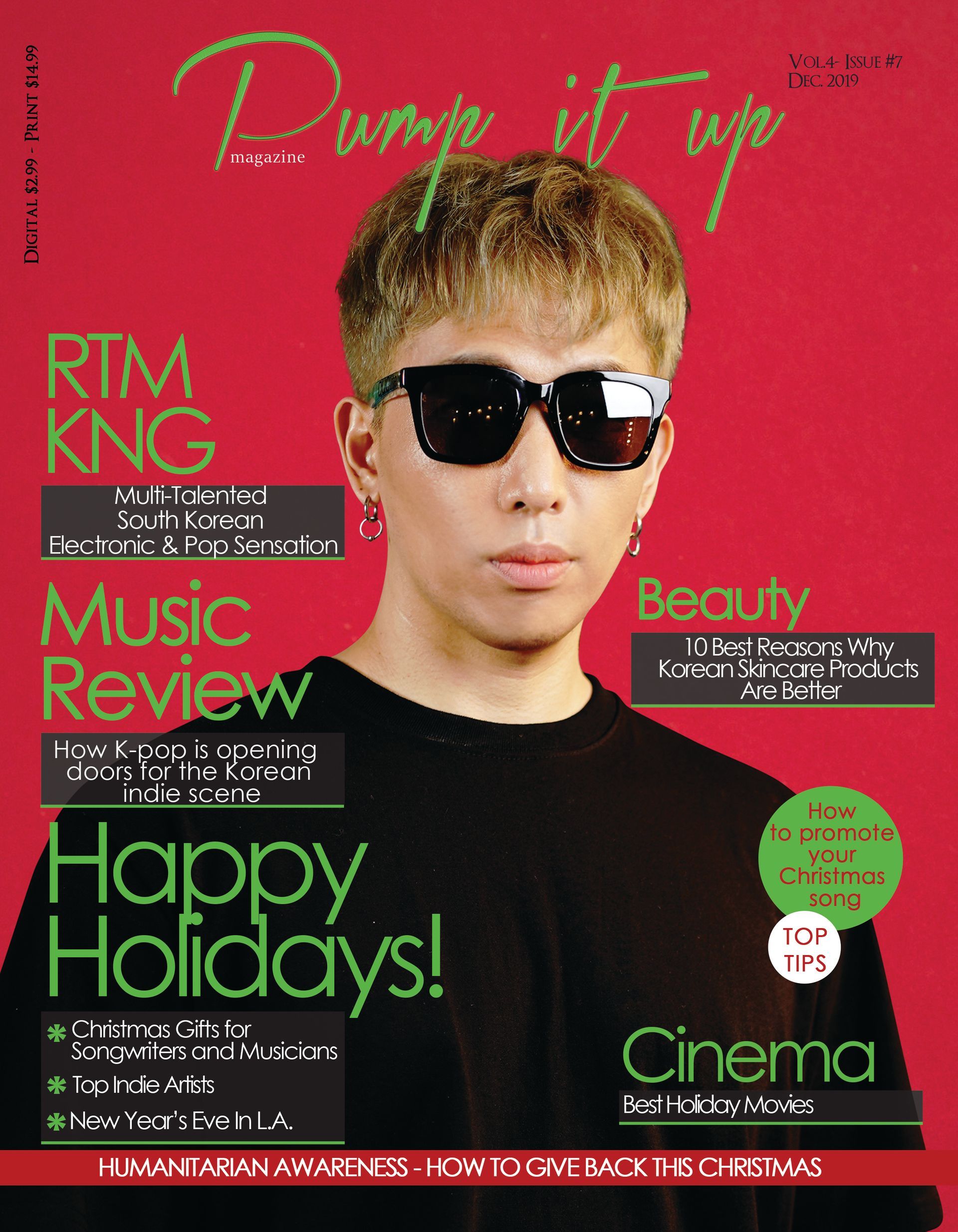 A man wearing sunglasses is on the cover of a magazine