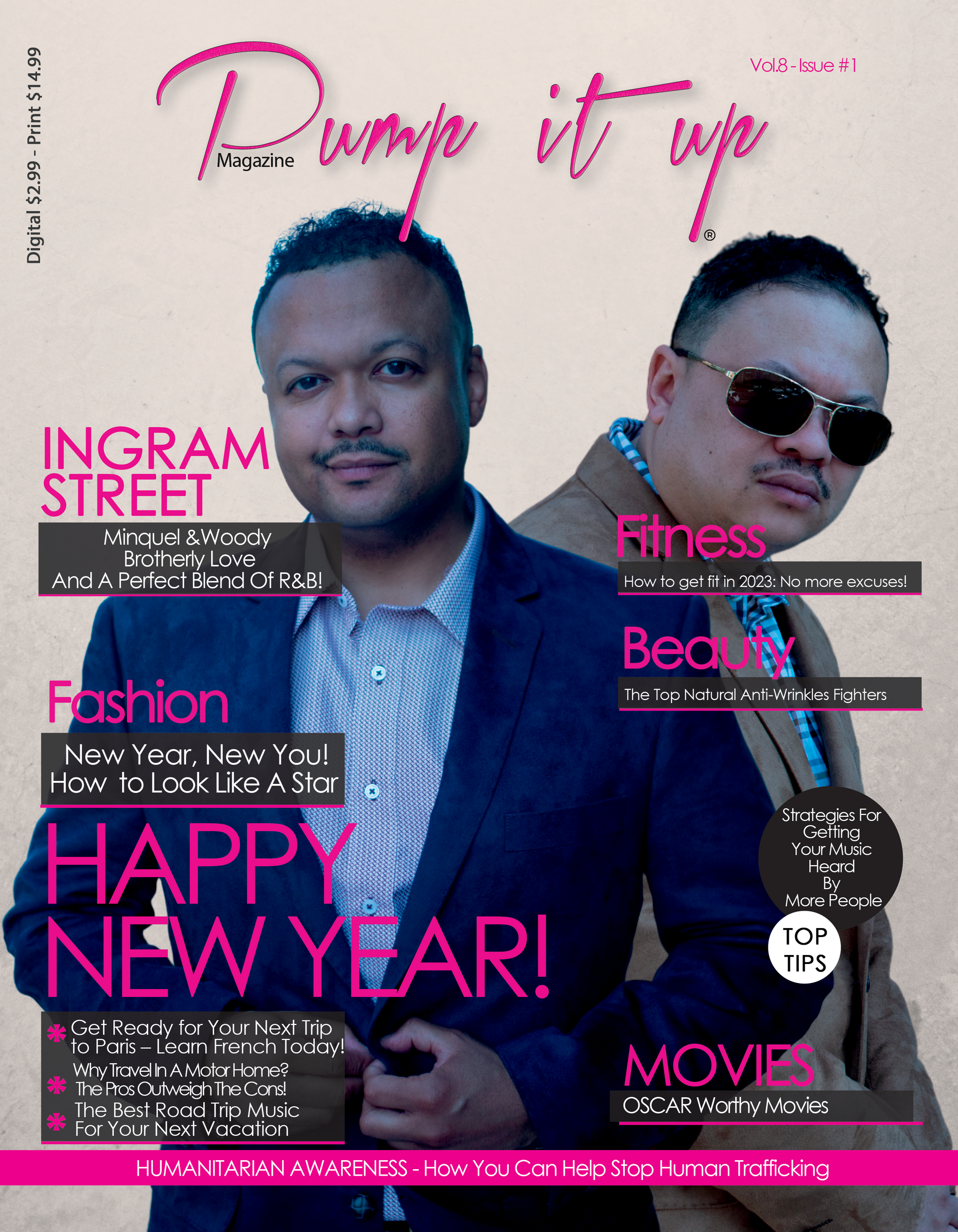 A man in a suit and sunglasses is on the cover of a magazine.