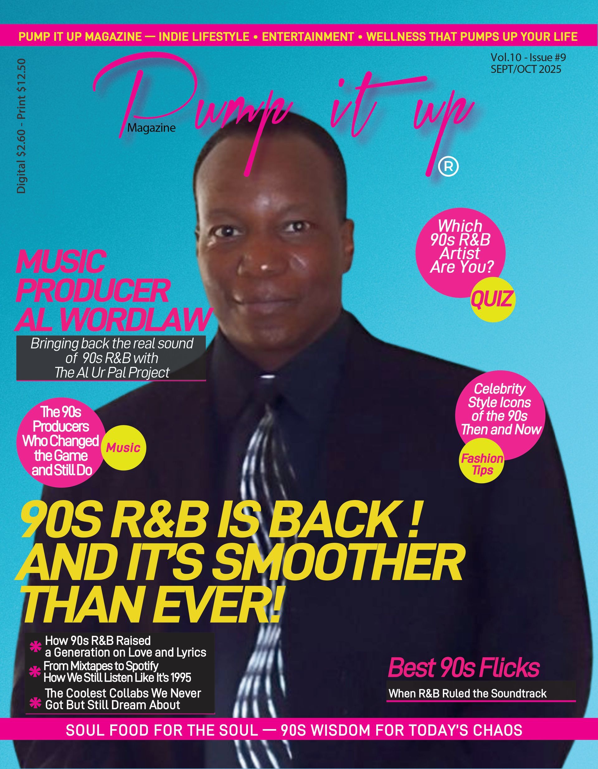 Magazine cover: Music producer Al Wordlaw. Headline: