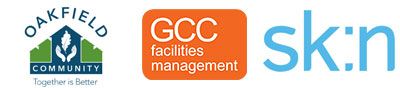 Logos for oakfield community and ggc facilities management