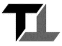 A black and gray logo with the letter t on a white background.