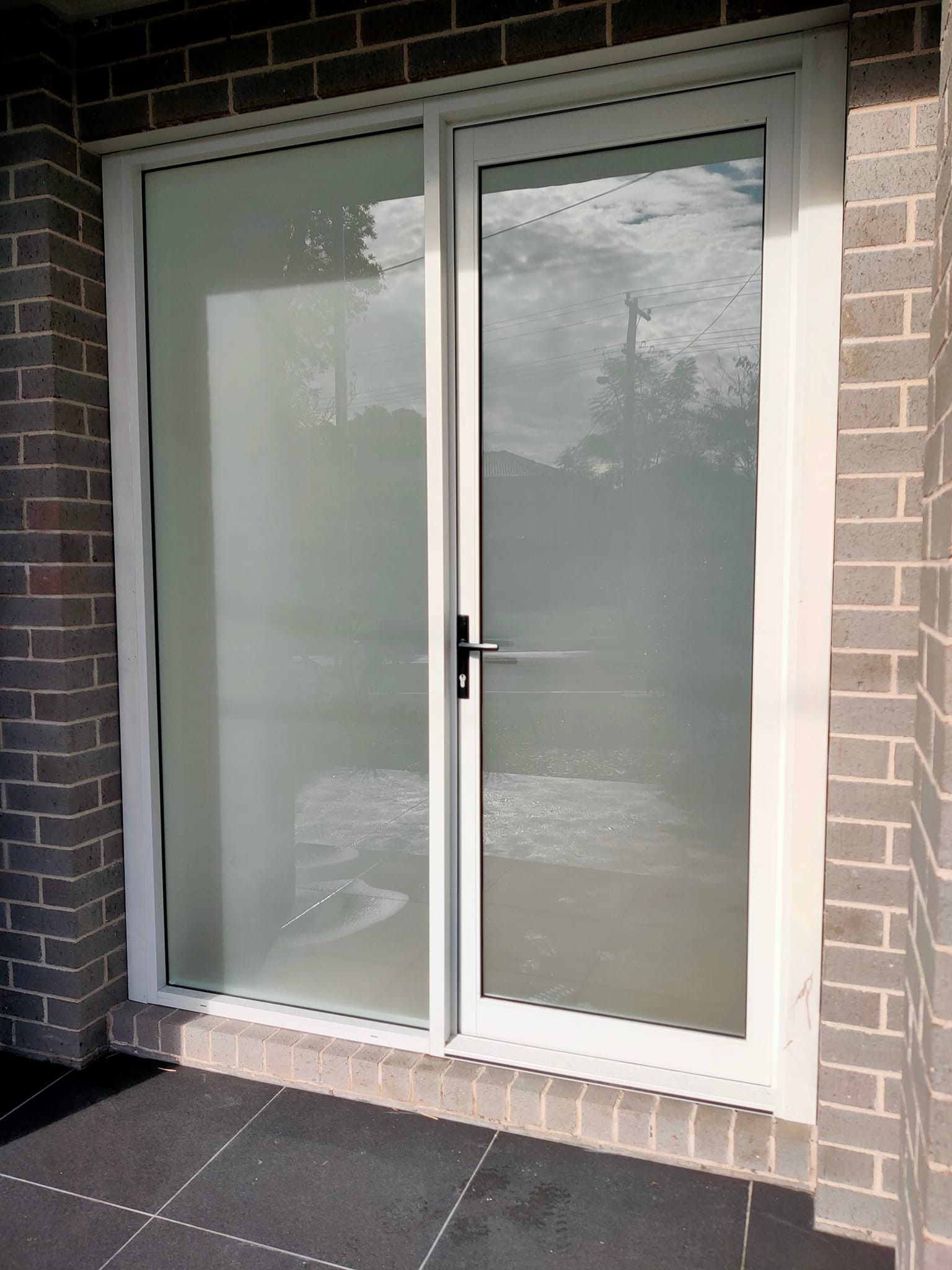 Front Door With Frosted Window  — Sunblitz Window Tinting In Wollongong, NSW