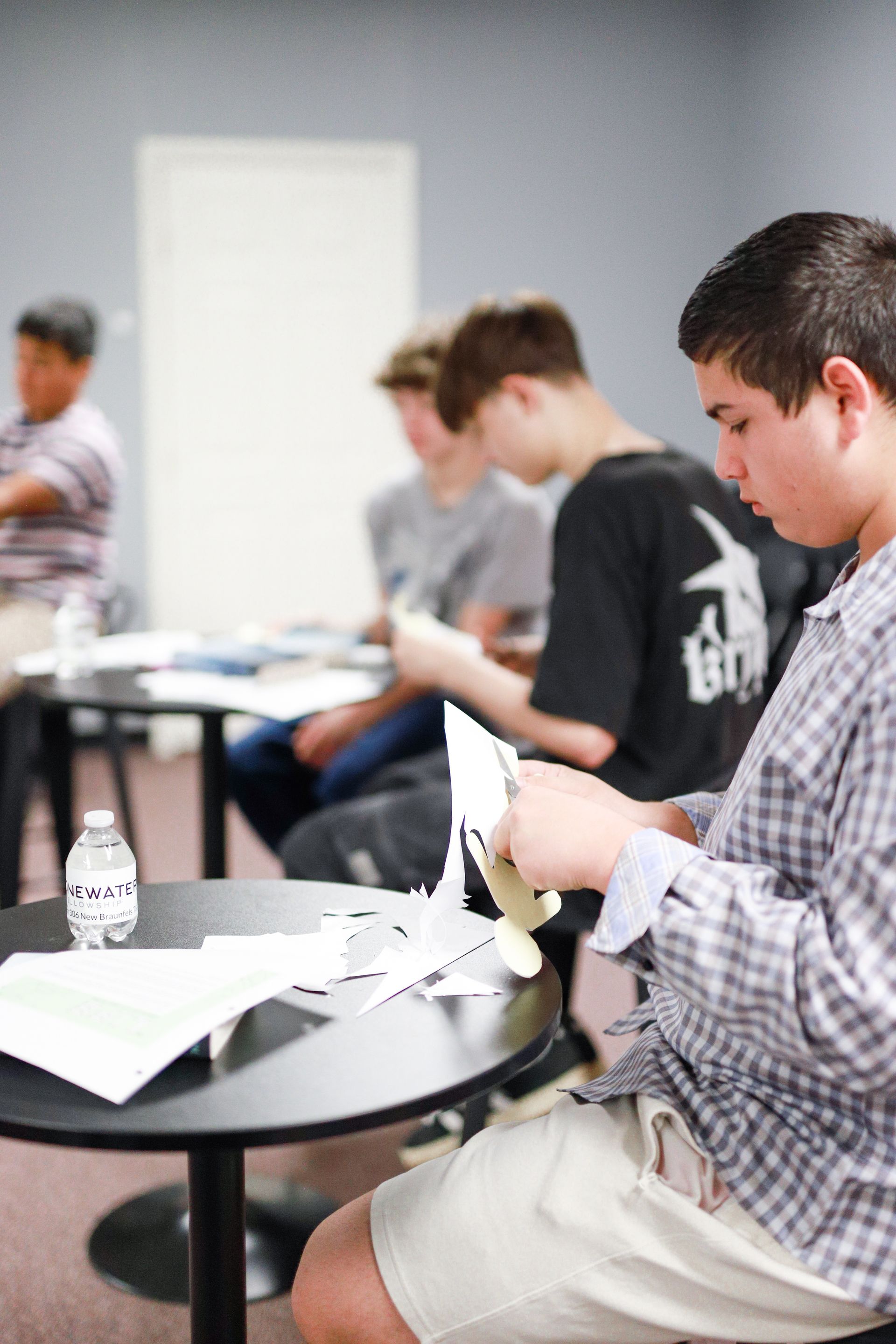 People doing handshake on entrance
