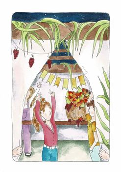 Tov Idee, Loofhuttenfeest, loofhut, tent, tabernakel, tabernakelen, wonen, vrede, , Christelijke kaarten, messiaanse kaarten, kaartje, bijbelteksten, gift, christelijke gift, moedim, God, Yeshua, Hashem, Bijbelse feesten, Woord, Bijbel, wet