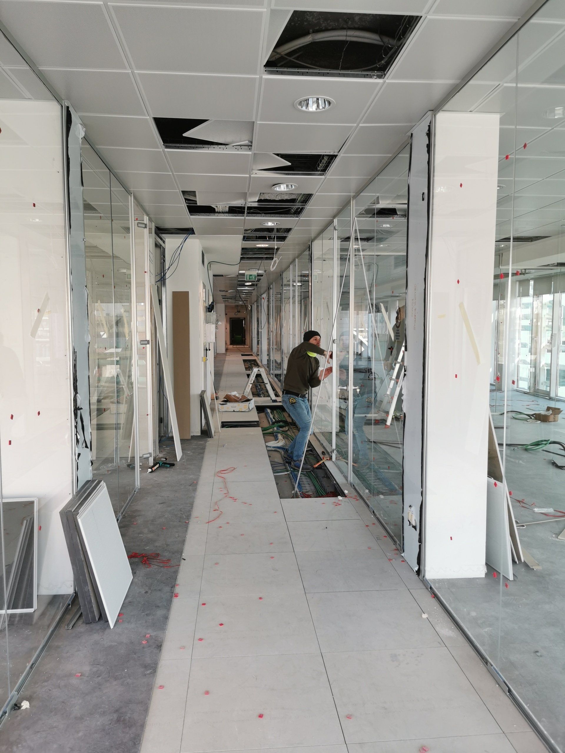 pareti divisorie in vetro a Roma