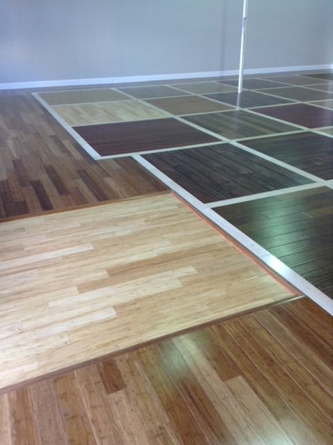 A room with a lot of different types of wood floors