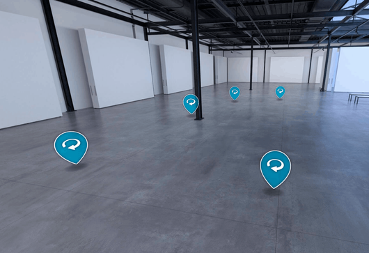 Foto de una persona con gafas virtuales