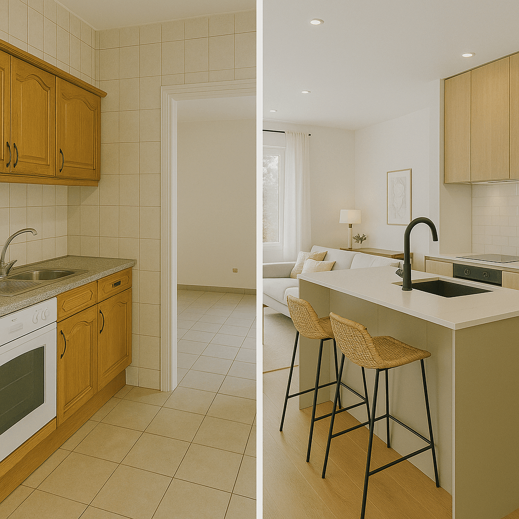 Cocina abierta al salón