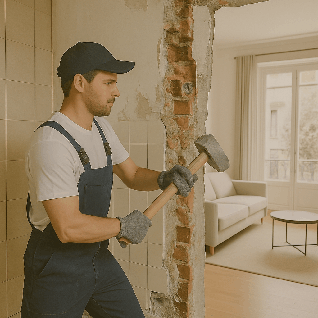 Demoliendo pared