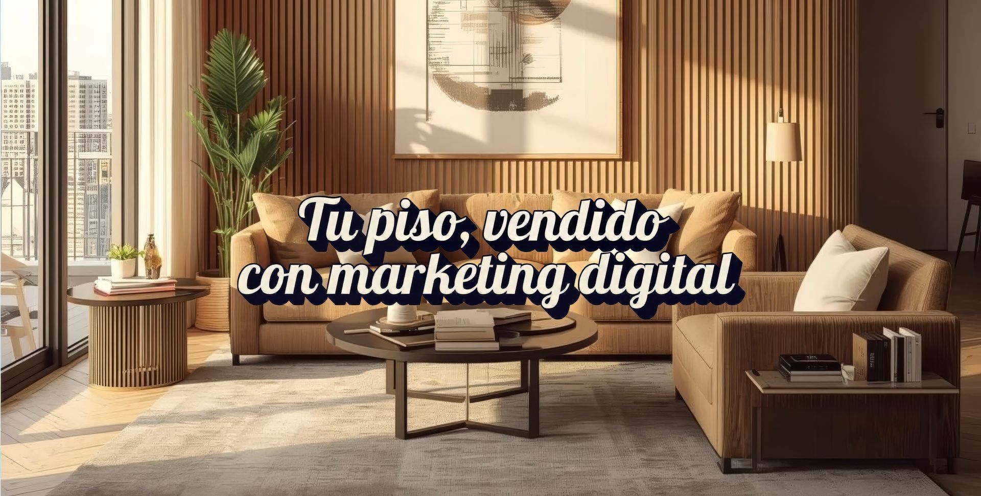 Foto de un salón con texto frontal