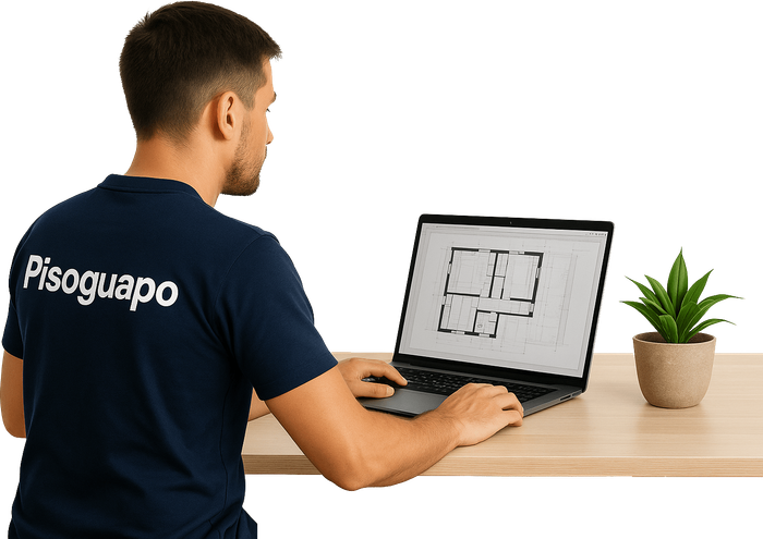 Foto de una persona diseñando planos