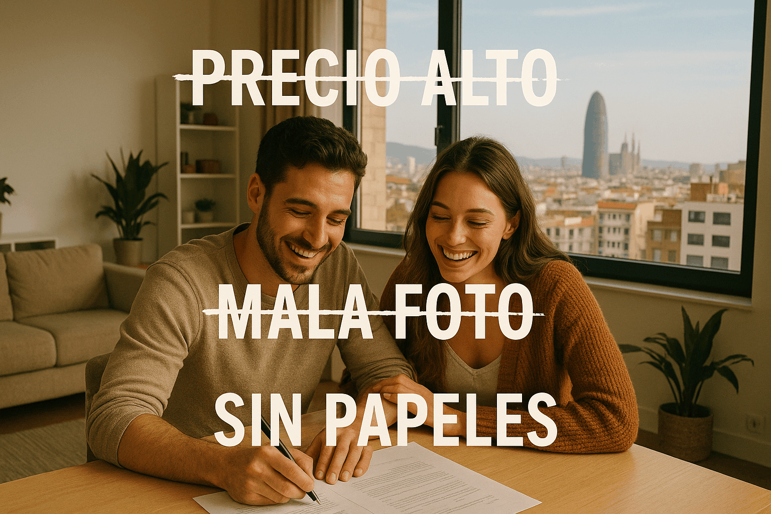 Agente inmobiliario con una ficha